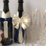 Съемные украшены на свадебные бутылки