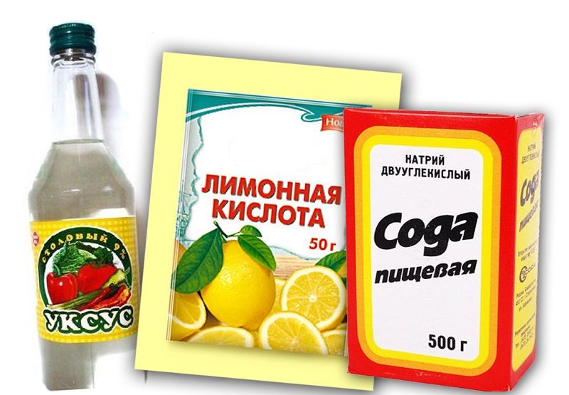 Усилить действие соды поможет уксус и лимонная кислота
