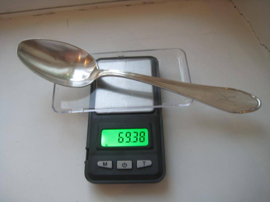 Вес серебряной ложки