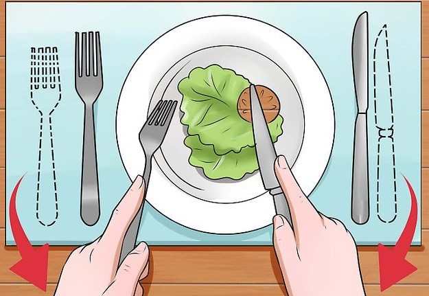 Как кушать вилкой для салата
