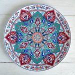 Красивая роспись тарелок в точечной технике
