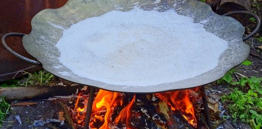 Прокаливание посуды на огне