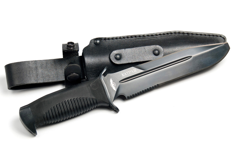 Туристический нож «Катран- 2» в черном цвете